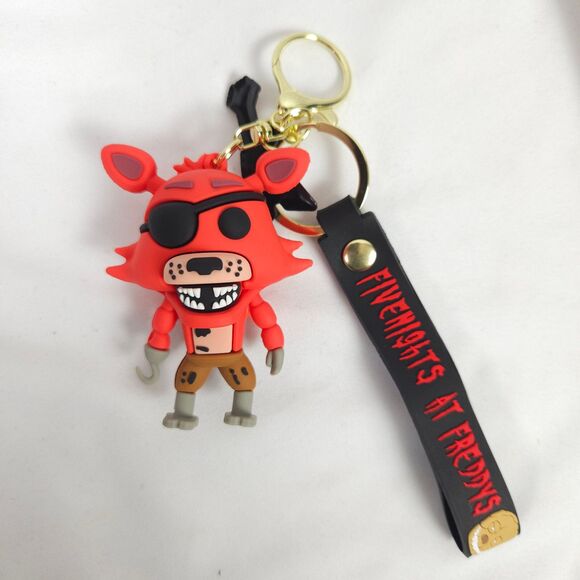 FNAF FOXY 3D Keychain Five Nights at Freddy's Silicone Keyring Charm Pendent - Picture 1 of 2